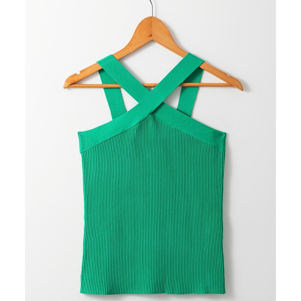 Rachel Zoe Green Backless Sleeveless Tank Top